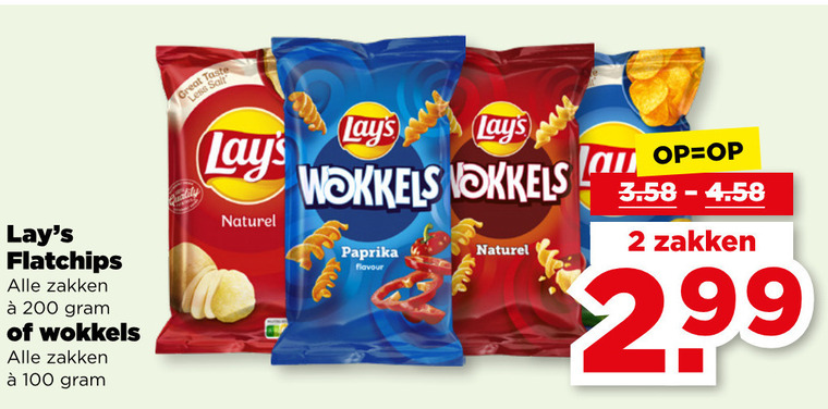 Lays   chips folder aanbieding bij  Plus - details