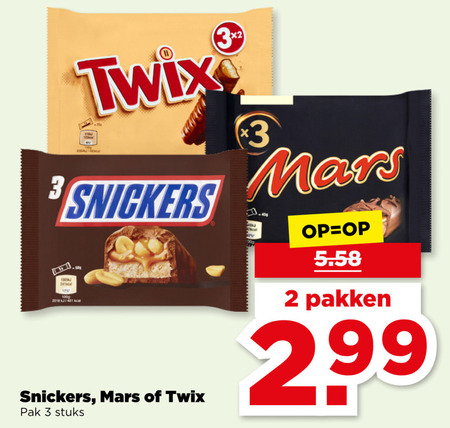 Mars   chocoladereep folder aanbieding bij  Plus - details