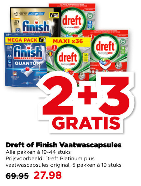 Dreft   vaatwasmiddel folder aanbieding bij  Plus - details