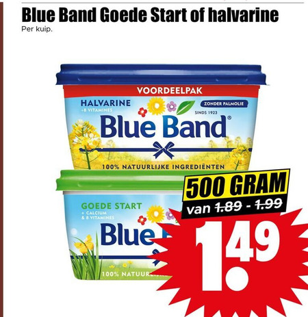 Blue Band   margarine folder aanbieding bij  Dirk - details