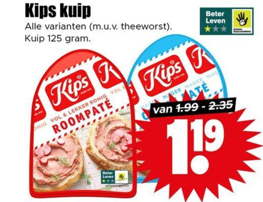Kips   pate folder aanbieding bij  Dirk - details