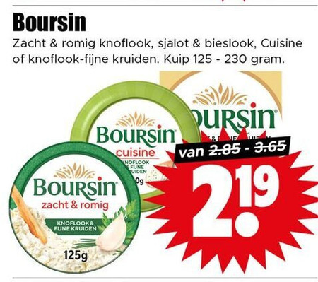 Boursin   roomkaas folder aanbieding bij  Dirk - details