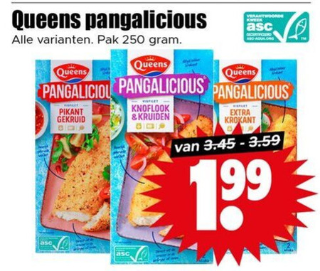Queens   pangasius folder aanbieding bij  Dirk - details