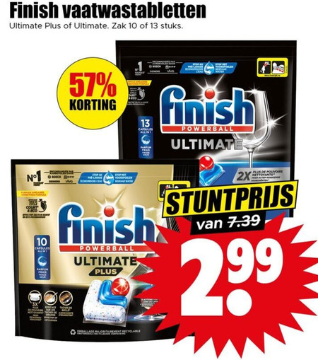 Finish   vaatwasmiddel folder aanbieding bij  Dirk - details
