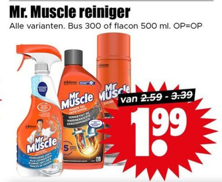 Mr Muscle   ontstopper folder aanbieding bij  Dirk - details