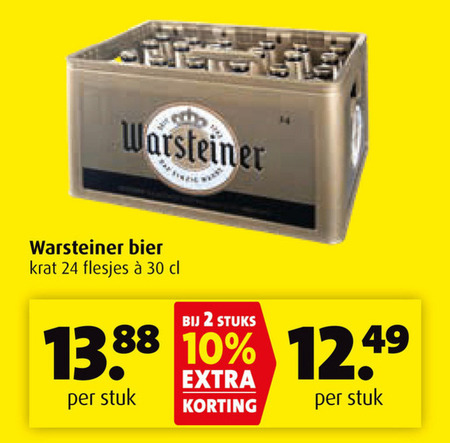 Warsteiner   krat bier folder aanbieding bij  Boni - details