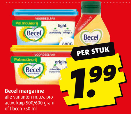 Becel   margarine, olie en vetten folder aanbieding bij  Boni - details