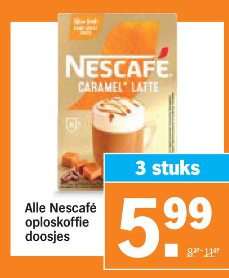 Nescafe   oploskoffie folder aanbieding bij  Albert Heijn - details