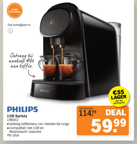 Philips   nespresso apparaat folder aanbieding bij  Albert&nbsp;Heijn - details