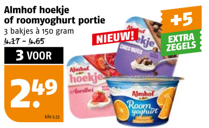 Almhof   vruchtenyoghurt folder aanbieding bij  Poiesz - details