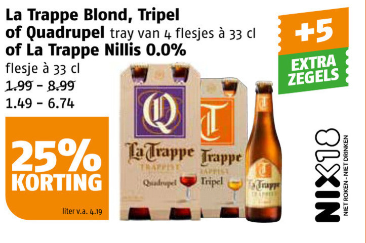 La Trappe   speciaalbier folder aanbieding bij  Poiesz - details