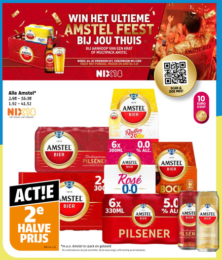 Amstel   radler bier, krat bier folder aanbieding bij  Poiesz - details