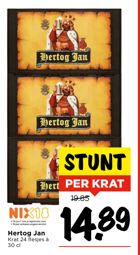 Hertog Jan   krat bier folder aanbieding bij  Vomar - details