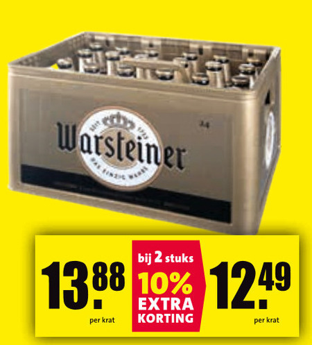 Warsteiner   krat bier folder aanbieding bij  Nettorama - details