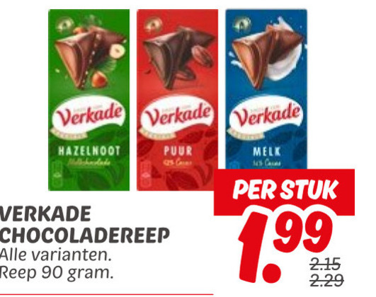 Verkade   chocolade folder aanbieding bij  Dekamarkt - details