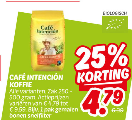 Cafe Intencion   koffie, koffiebonen folder aanbieding bij  Dekamarkt - details