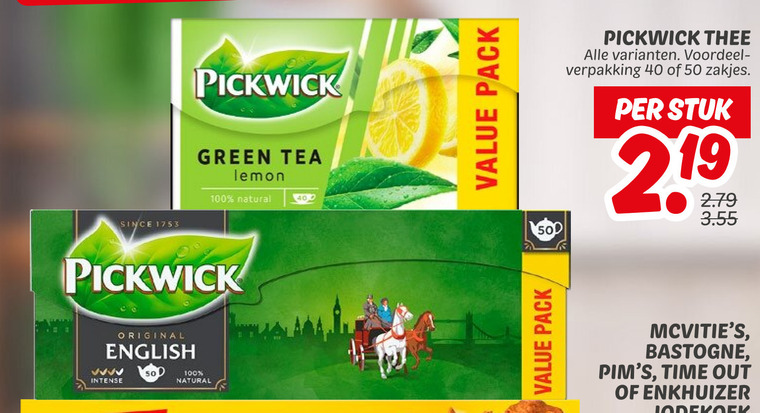 Pickwick   thee folder aanbieding bij  Dekamarkt - details