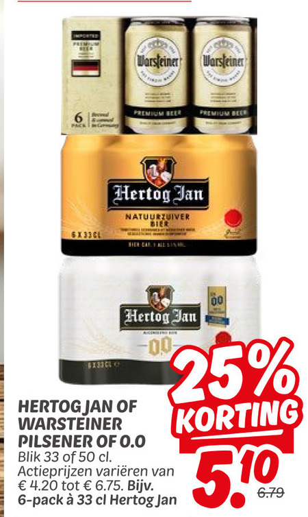 Warsteiner   blikje bier, alcoholvrij bier folder aanbieding bij  Dekamarkt - details
