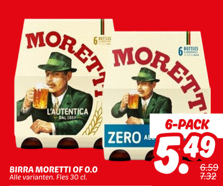 Birra Moretti   flesje bier folder aanbieding bij  Dekamarkt - details