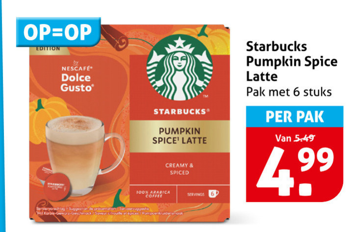 Starbucks   dolce gusto capsules folder aanbieding bij  Hoogvliet - details