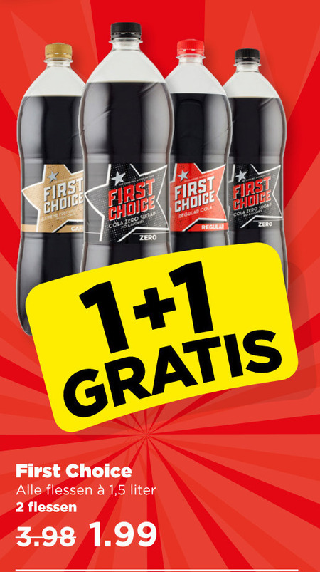 First Choice   cola folder aanbieding bij  Plus - details