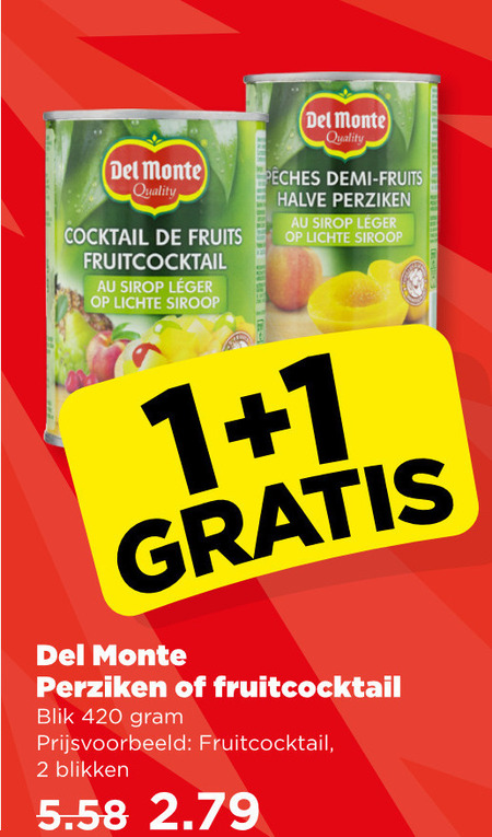 Del Monte   fruitconserven folder aanbieding bij  Plus - details