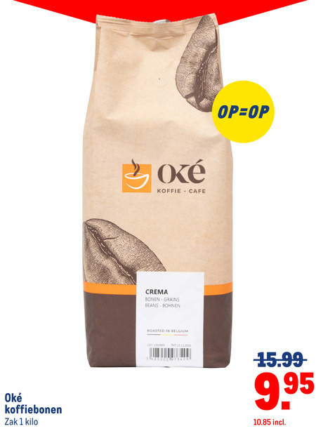 Oke   koffiebonen folder aanbieding bij  Makro - details