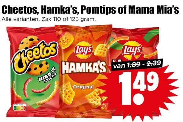 Cheetos   zoutje folder aanbieding bij  Dirk - details