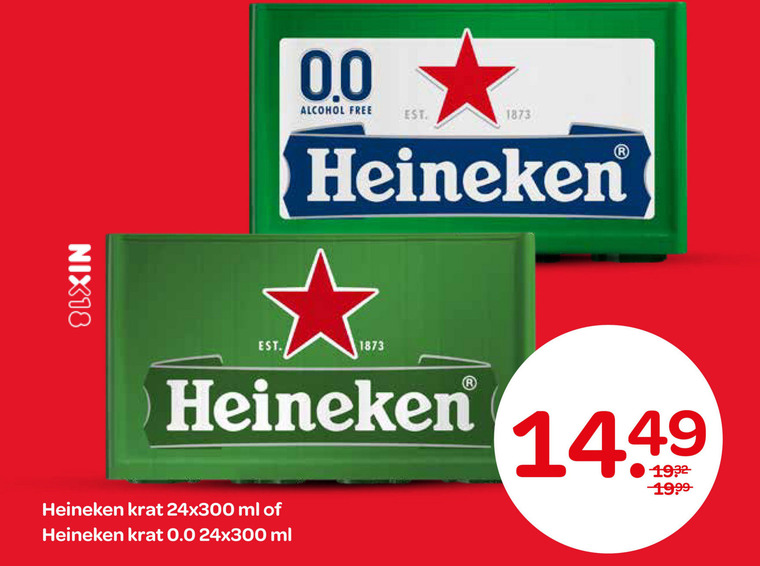 Heineken   krat bier folder aanbieding bij  Spar - details