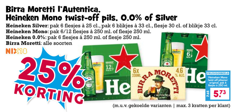 Birra Moretti   krat bier folder aanbieding bij  Boons Markt - details