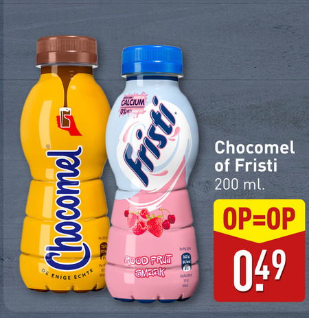 Fristi   drinkyoghurt, chocolademelk folder aanbieding bij  Aldi - details