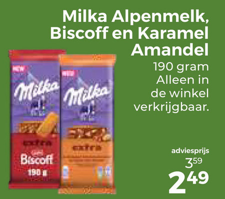Milka   chocolade folder aanbieding bij  Trekpleister - details