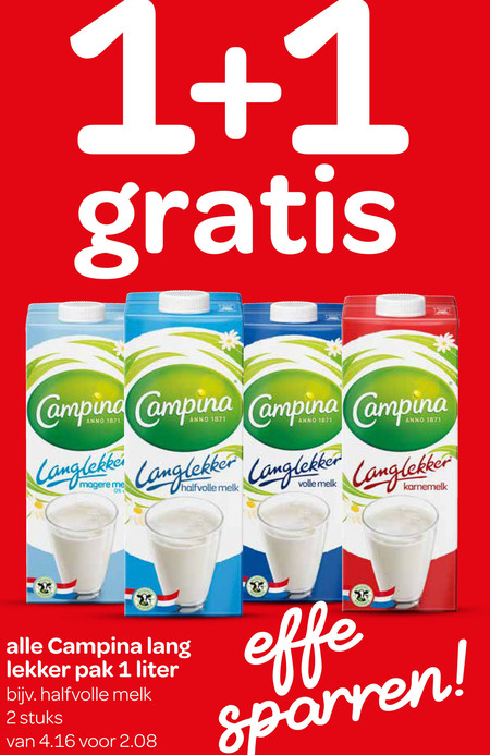 Campina   melk folder aanbieding bij  Spar - details