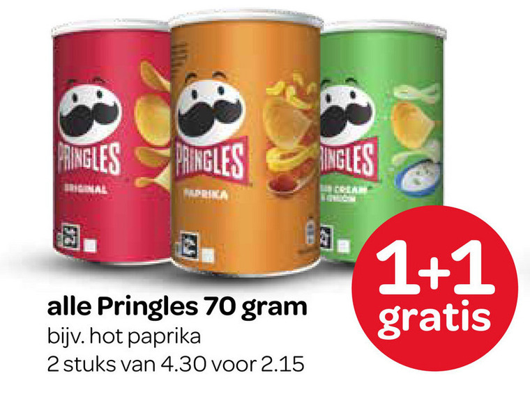 Pringles   chips folder aanbieding bij  Spar - details