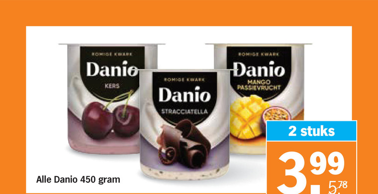 Danone Danio   kwark folder aanbieding bij  Albert&nbsp;Heijn - details