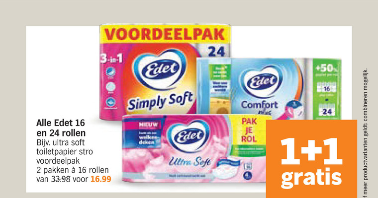 Edet   toiletpapier folder aanbieding bij  Albert Heijn - details