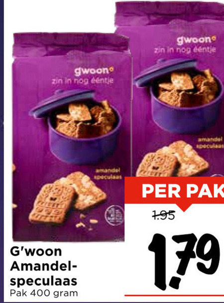 Gwoon   speculaas folder aanbieding bij  Vomar - details
