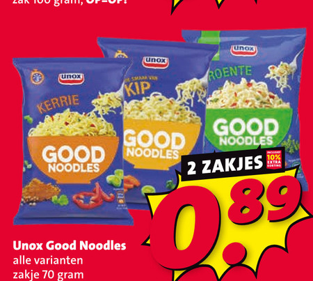 Unox   noodles folder aanbieding bij  Nettorama - details