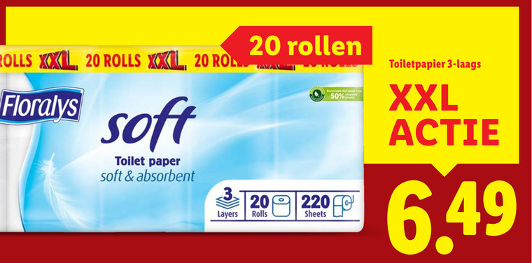 Floralys   toiletpapier folder aanbieding bij  Lidl - details