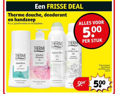 Therme   deodorant, handzeep folder aanbieding bij  Kruidvat - details