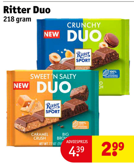 Ritter Sport   chocolade folder aanbieding bij  Kruidvat - details