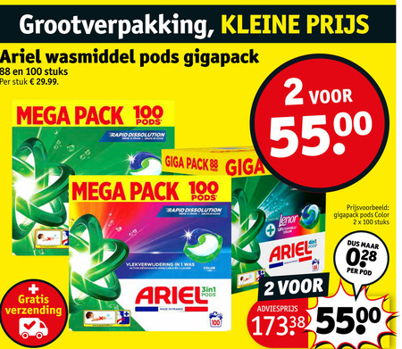 Ariel   wasmiddel folder aanbieding bij  Kruidvat - details