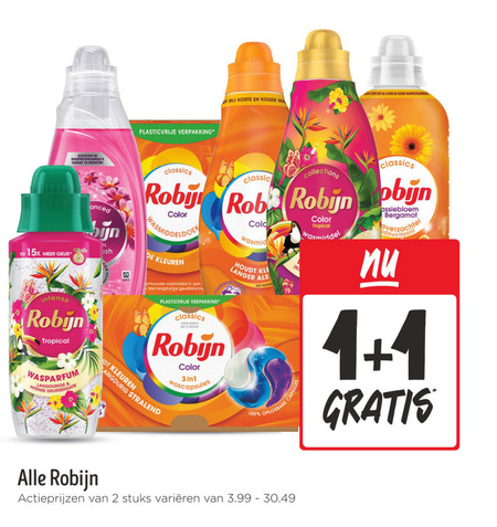 Robijn   wasverzachter, wasmiddel folder aanbieding bij  Jumbo - details