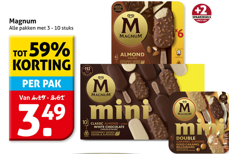 Magnum   ijslollies folder aanbieding bij  Hoogvliet - details