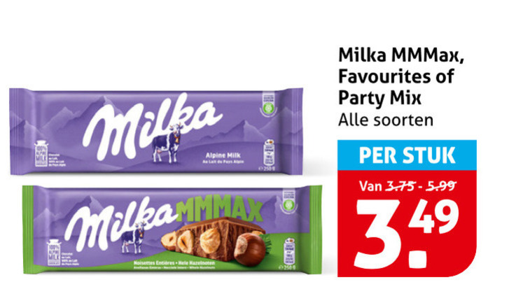 Milka   chocolade folder aanbieding bij  Hoogvliet - details