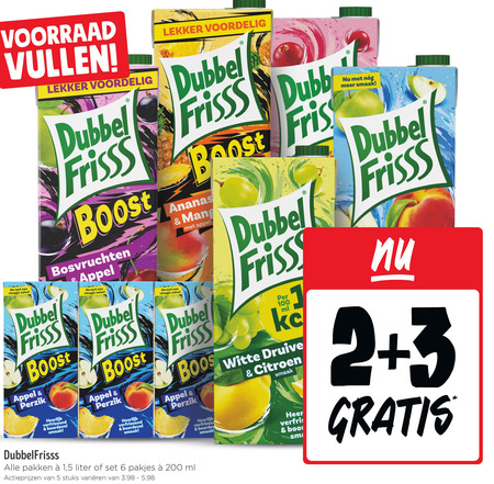 Dubbelfrisss   fruitdrank folder aanbieding bij  Jumbo - details