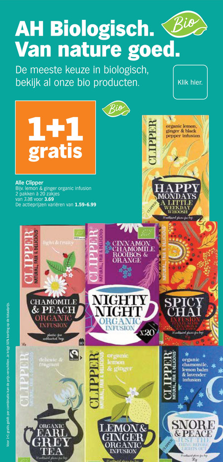 Clipper   thee folder aanbieding bij  Albert Heijn - details