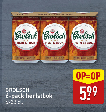 Grolsch   bokbier folder aanbieding bij  Aldi - details