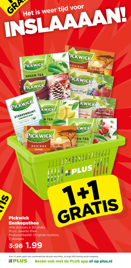 Pickwick   thee folder aanbieding bij  Plus - details