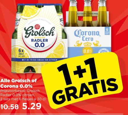 Grolsch   alcoholvrij bier folder aanbieding bij  Plus - details